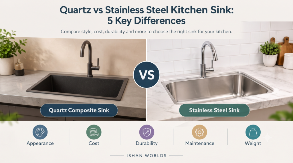 Quartz vs stainless steel kitchen sink